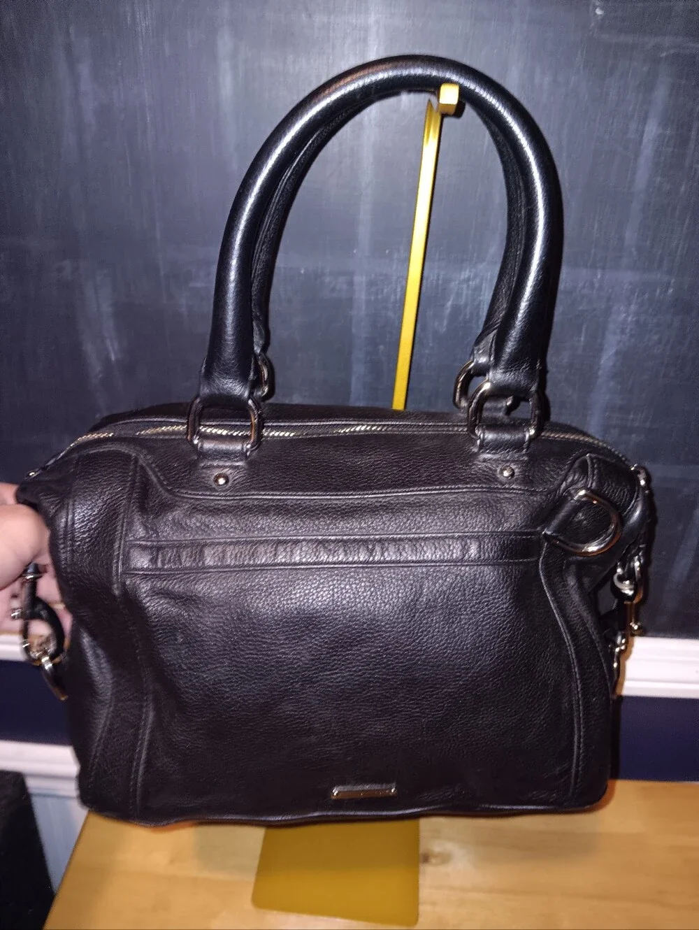 Rebecca Minkoff Black and White Zebra Print Leather Satchel Bag